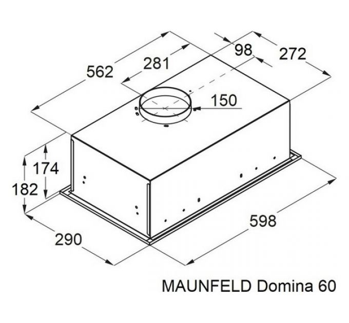Вытяжка MAUNFELD Domina 60 чёрный