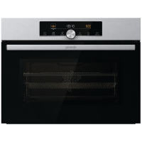 Духовой шкаф Gorenje BCM4547A10X компактный с СВЧ