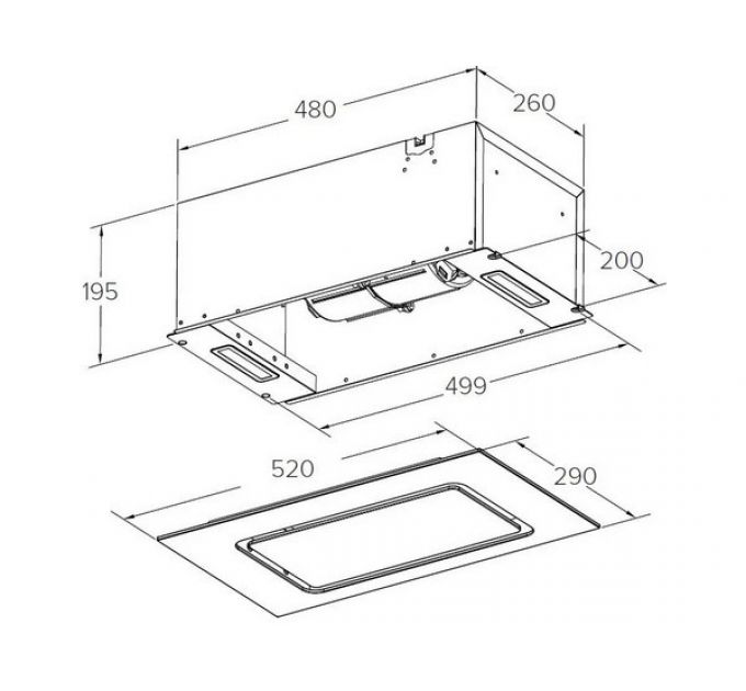 Вытяжка MEFERI INBOX52BK GLASS COMFORT