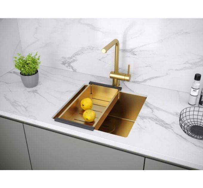 Мойка Paulmark Next 44 uni PM214444-BG, брашированное золото