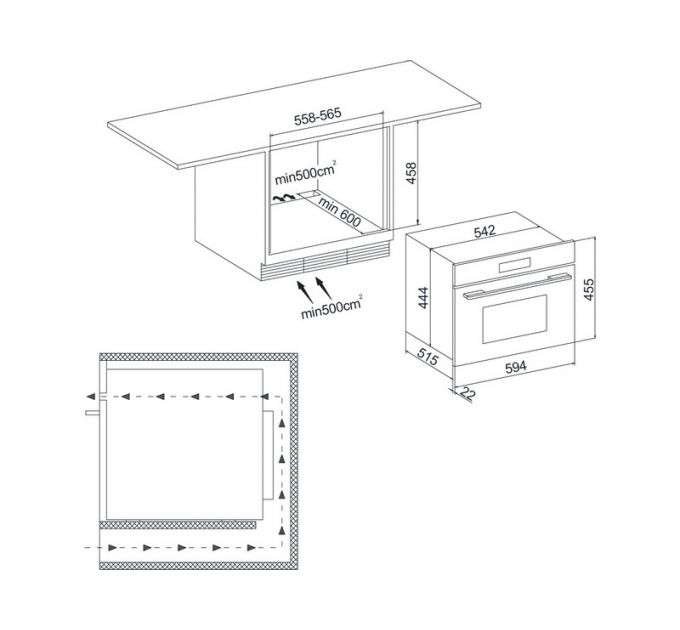 СВЧ - печь KRONA ONYX 45H mw BL/BL