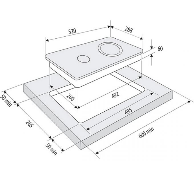 Варочная панель KRONA ORSA 30 BL электрическая