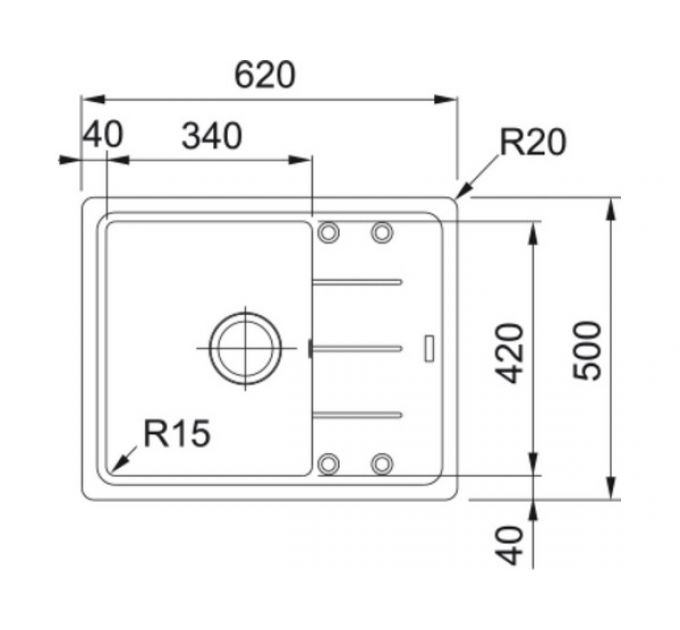 Мойка Franke BFG 611-62, оникс (114.0280.847)