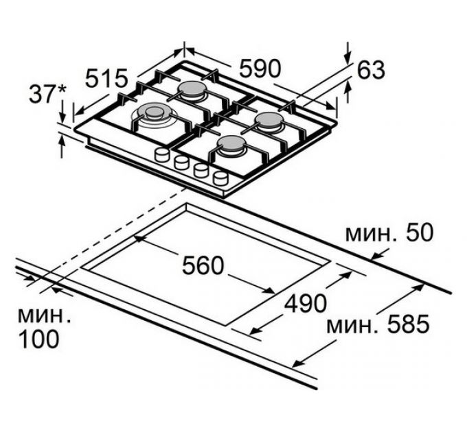 Варочная панель MAUNFELD EGHS.64.73CS/G газовая