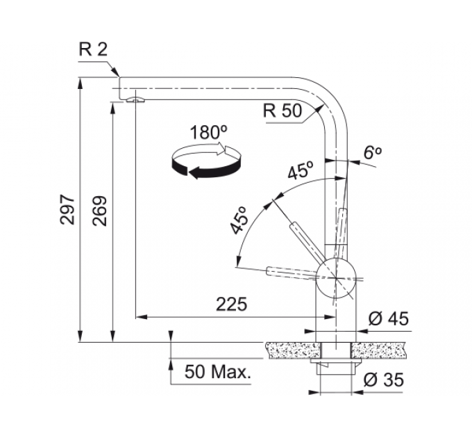 Смеситель Franke Atlas Neo сталь PVD, золото (115.0681.241)