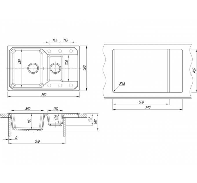 Мойка Dr.Gans КАРДИНАЛ 760К латте