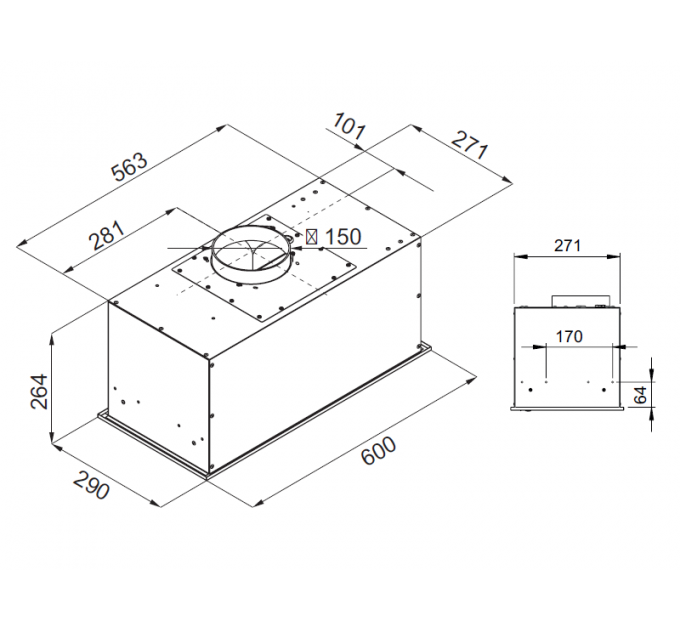 Вытяжка Kuppersberg IBOX 60 X