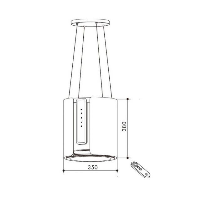 Вытяжка KRONA VANDA ISOLA 350 white S