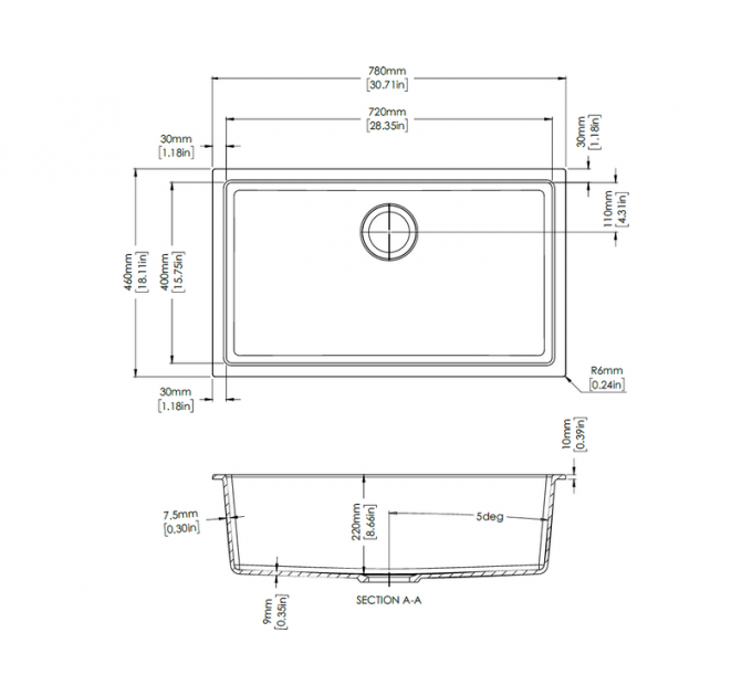 Мойка Longran Enigma ENG780.460 - 49 Croma