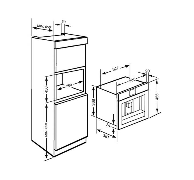 Кофемашина SMEG CMS4604NRRU встраиваемая