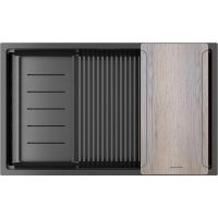 Мойка Paulmark Next-multi sink 74 uni PM787445-GM, вороненая сталь