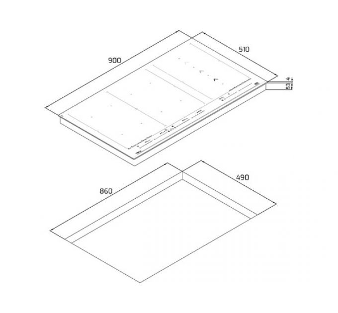 Варочная панель Teka IZF 99700 MST BLACK (112500031) индукционная