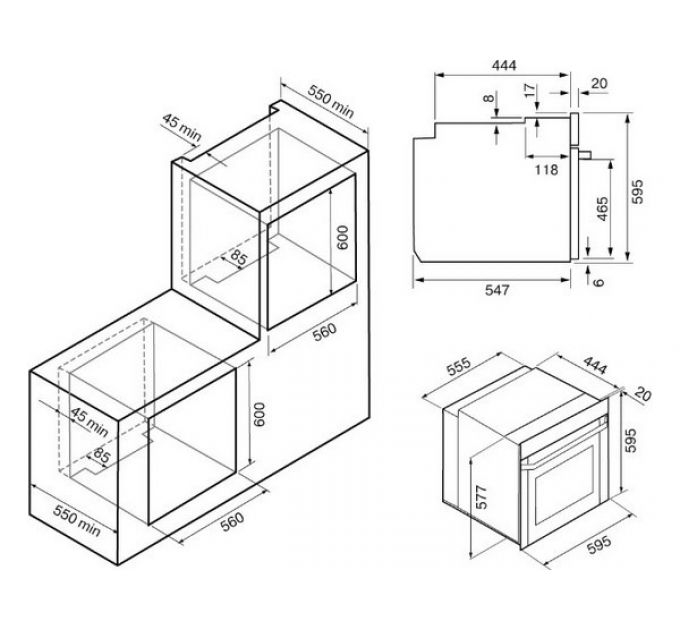 Духовой шкаф KRONA NERO max 60 BL/BL