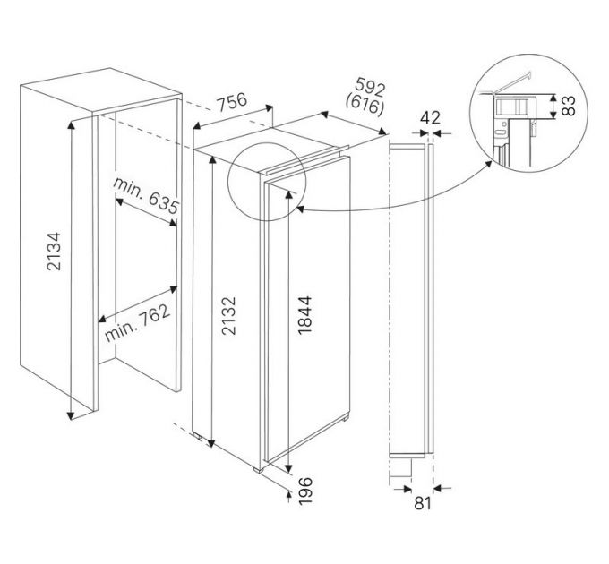 Холодильная камера Kuppersbusch FKFX 9800.0i-E встраиваемая
