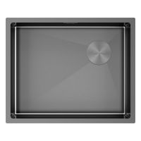 Мойка Paulmark Next-skew 54 uni PM885444-GM, вороненая сталь