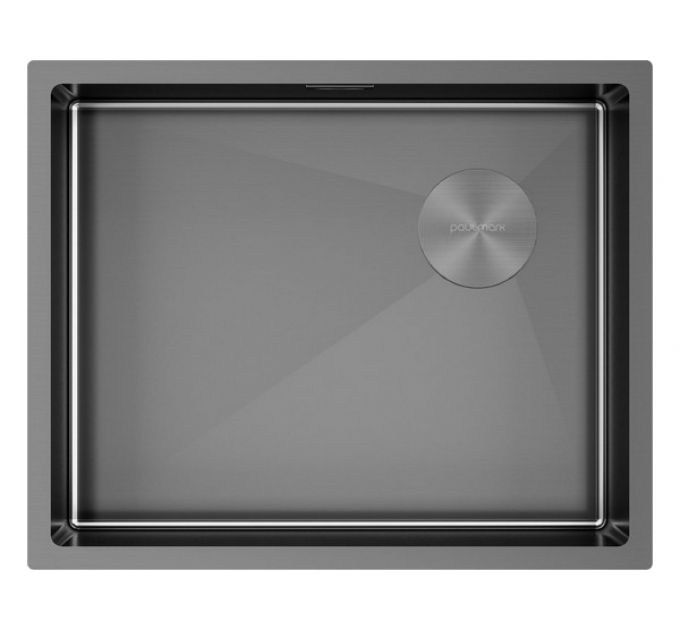 Мойка Paulmark Next-skew 54 uni PM885444-GM, вороненая сталь