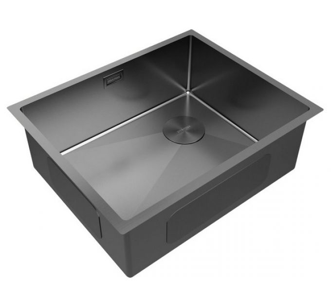 Мойка Paulmark Next-skew 54 uni PM885444-GM, вороненая сталь