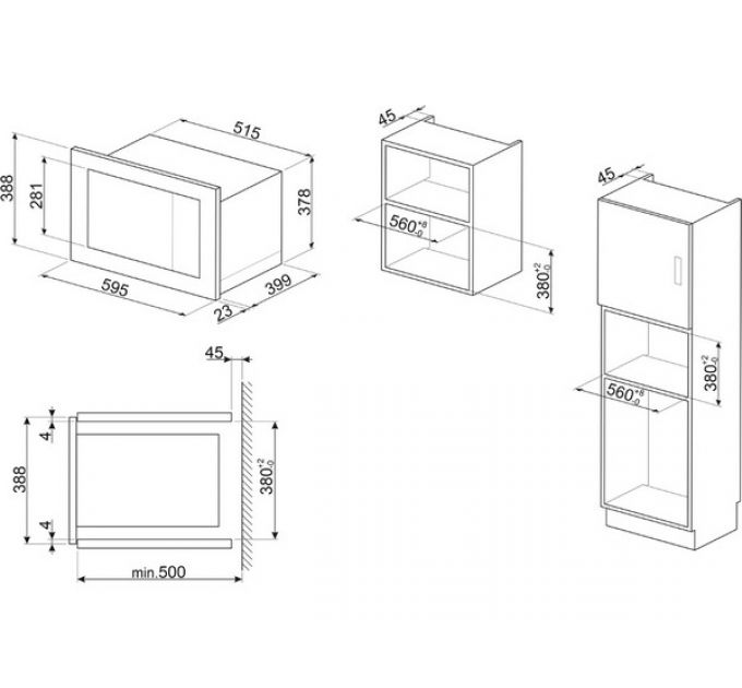 СВЧ - печь SMEG FMI025B3