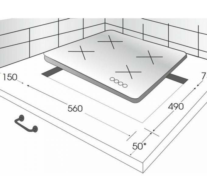Варочная панель EXITEQ EXH-204 black газовая