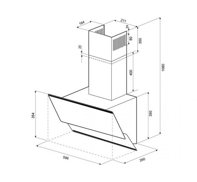 Вытяжка KRONA IRIDA 600 black sensor