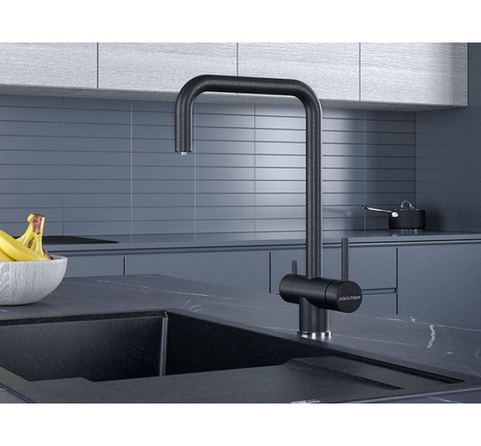 Смеситель Paulmark Wetter We213030-BLM (418), черный металлик