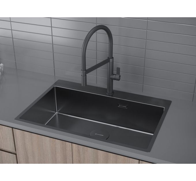 Мойка Kuchenstern WERK 80 вороненая сталь