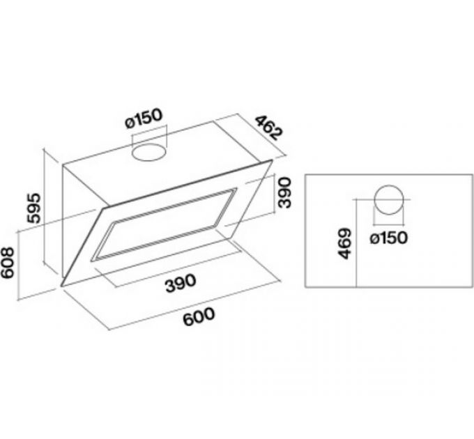 Вытяжка Falmec QUASAR GLASS BLACK 60
