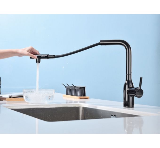 Смеситель Paulmark Viper Vi213105-GB, глянцевый черный