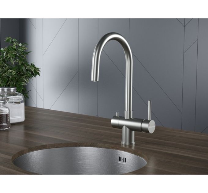 Смеситель Paulmark Heller He213218-BS (SS), брашированная сталь