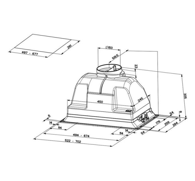 Вытяжка Faber INCA PLUS HCS LED X A70 (305.0536.876)