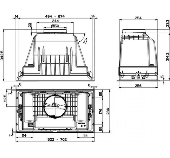 Вытяжка Faber INCA PLUS HCS LED X A70 (305.0536.876)