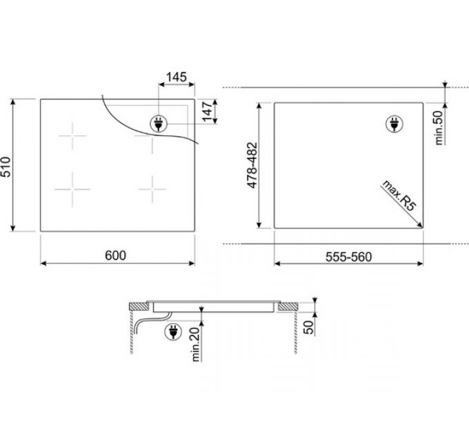 Варочная панель SMEG SI4642D индукционная