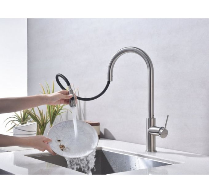 Смеситель Paulmark Galant Ga213077-BS, брашированная нерж. сталь