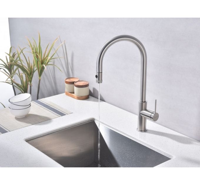 Смеситель Paulmark Galant Ga213077-BS, брашированная нерж. сталь