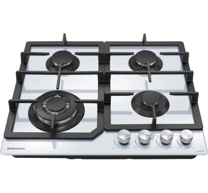 Варочная панель MEFERI MGH604WH GLASS COMFORT газовая