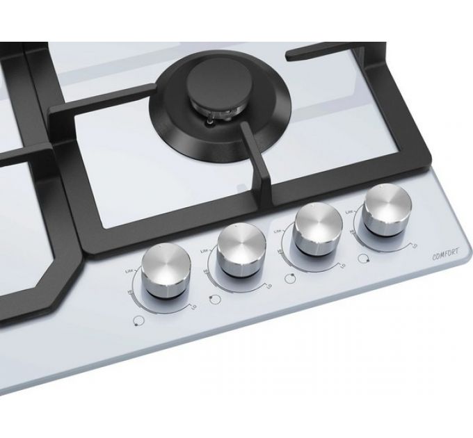 Варочная панель MEFERI MGH604WH GLASS COMFORT газовая