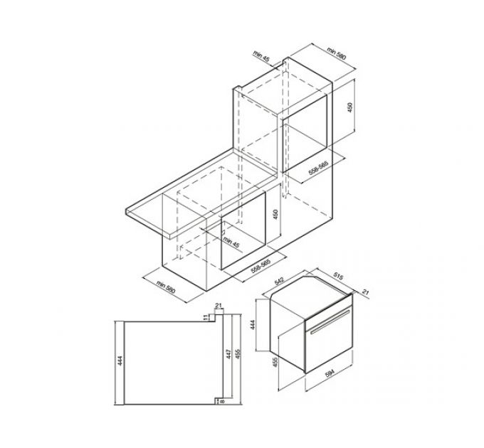 Духовой шкаф GRAUDE BWGK 45.0 S компактный с СВЧ