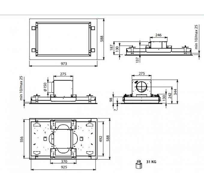 Вытяжка Falmec SIRIO 90 WHITE