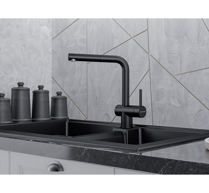 Смеситель Paulmark Dosse Do214418-BLM (418), черный