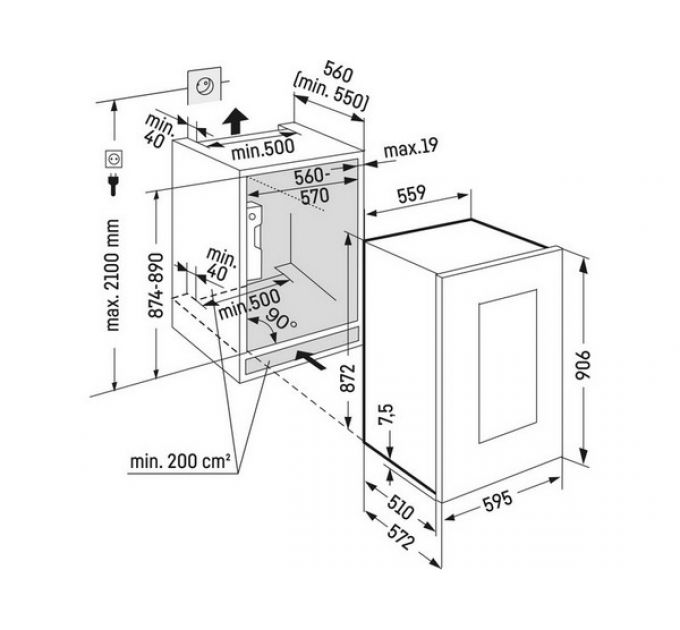 Винный шкаф Liebherr EWTgw 1683-26 001 Vinidor встраиваемый