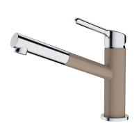 Смеситель Franke Orbit с выдвижным шлангом, хром/миндаль (115.0623.147)