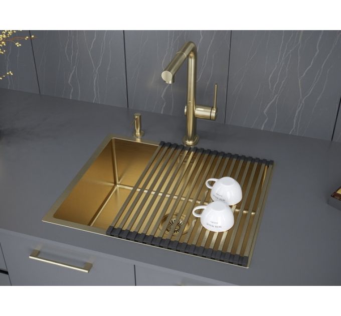 Мойка Paulmark Next 54 uni PM215444-BG, брашированное золото