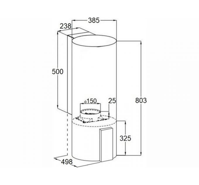 Вытяжка MAUNFELD ALBA 39 Wall нержавеющая сталь
