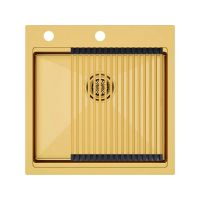 Мойка Paulmark Kroner-pro 51 PM705151-BG, брашированное золото