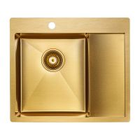 Мойка Paulmark Kroner 59F PM225951-BGL, брашированное золото