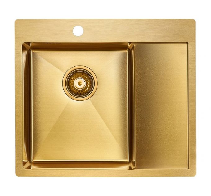 Мойка Paulmark Kroner 59F PM225951-BGL, брашированное золото