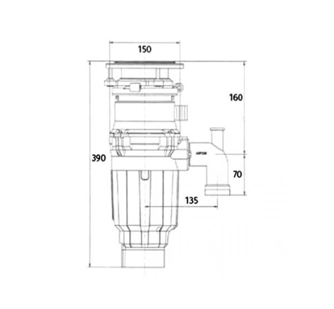 Измельчитель пищевых отходов BoneCrusher 910 Slim Line