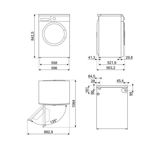 Стиральная машина SMEG WM3T84RU4