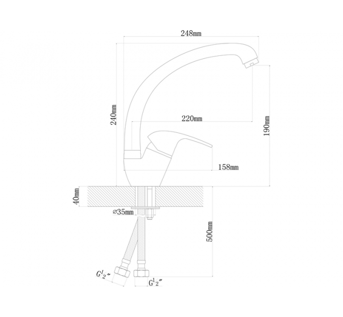 Смеситель Dr.Gans РОНДО белый