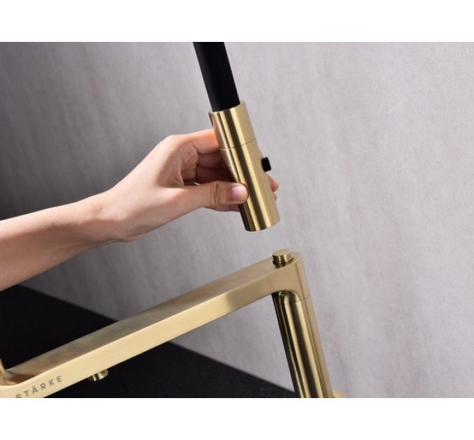 Смеситель Paulmark Tornado To213402-LG (SBG), светлое золото